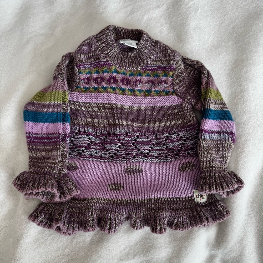 Naartjie Purple Multicolor Knit Sweater